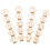 Wooden Hexagonal Table Numbers 20 pcs Beige 5