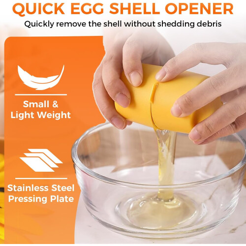 Egg Peeler | Easy Peeling | Handheld Egg Separator | Ideal for Baking, Scrambled Eggs, and Omelets – No Residue, No Eggshell Fragments. 2