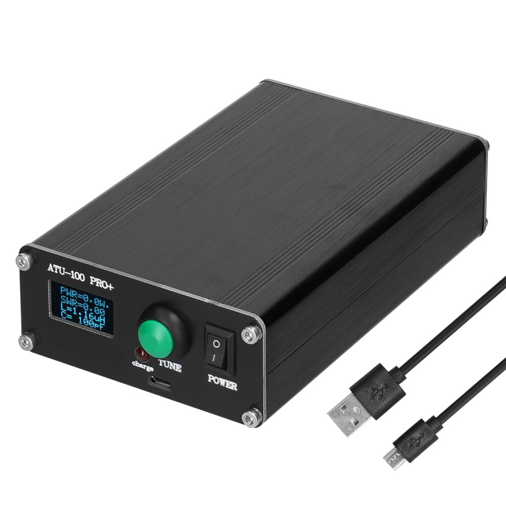 Portable Antenna Tuner 0.96" Oled 1.8-55Mhz 120W Compact Metal 7891384839798