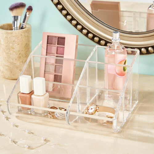 Klar akryl toiletskabsorganisator – 6 rum, buet 2