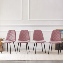 (Rose, 4) 2/4/6x Dining Chairs metal Legs Home office