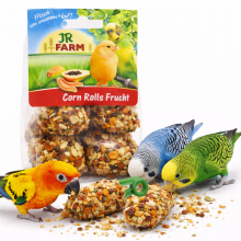 Jr Farm Corn Rolls - Kukurydziane Bułki Owocowe  Dla Wszystkich Papug   90G