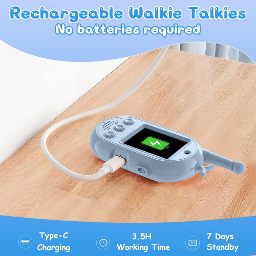 Παιδικά Walkie Talkie Πακέτο 2 τεμαχίων – Επαναφορτιζόμενα, Μεγάλης Εμβέλειας Ασύρματα 1