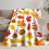 Pumpkin Fall Throw Blanket 100x70cm Orange Flannel 3