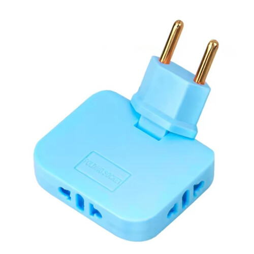 EU Plug 180 Degree Rotatable Converter 3-1 EU to US Extension Plug Multi-Plug Wireless Outlet Adapter Socket