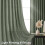 Green Linen Blend Curtains 90 in – Light Filtering & 5