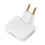 EU Plug 180 Degree Rotatable Converter 3-1 EU to US Extension Plug Multi-Plug Wireless Outlet Adapter Socket White 1