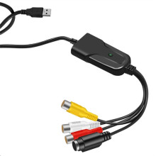 USB 2.0 Video Capture Card AV RCA Digital to USB Converter Portable Adapter Video Cable for DV/VHS TV DVD Home Use Win 7