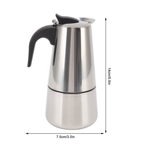 100ML Stainless Steel Coffee Pot for Camping Percolator Coffe Maker 1