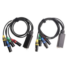 1 Paar XLR 4-Kanaals 3-Pins Multi-Netwerkpodium- en Studio-Aansluiting, XLR Mannelijke en Vrouwelijke Kabel Podiumaudio RJ45