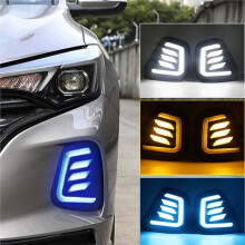 Car Three Colors LED DRL for Eado 2020-2021 with Yellow Turn Signal Light Accessories