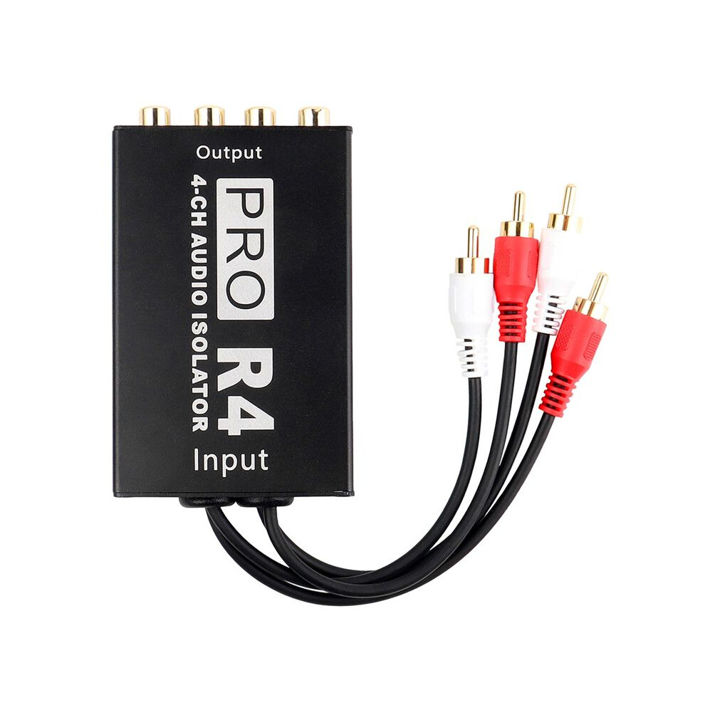 Rca Audio Isolator 4Ch Audio Noise Reducer Ground Loop Audio Isolator For Car Audio Modification, Easy To Use 4711820471968