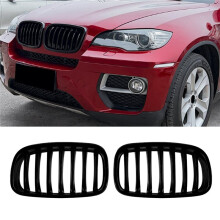 Car Front Kidney Grill Air Intake Grille Front Hood Grill Single Vertical Grille for X5 E70 X6 E71 2006-2013