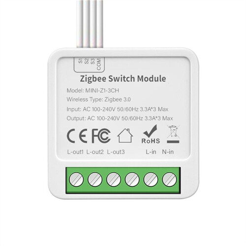 3-Wege-Ein-/Ausschalter Graffiti  ZigBee  3-Wege-Ein-/Ausschalter -Unterputz-Boxschalter