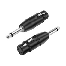 6,35 mm Mono-Stecker auf XLR 3-Polige Buchse Audio-Stecker-Konverter-Adapter-Anschluss für Kopfhörer-Mikrofon-Verstärker