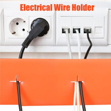 4 Tiras Perforadas Naranjas de 5 M para Marcar Cables Eléctricos en Áreas Rugosas en Comercios y Sujetacables para Paneles de Yeso.