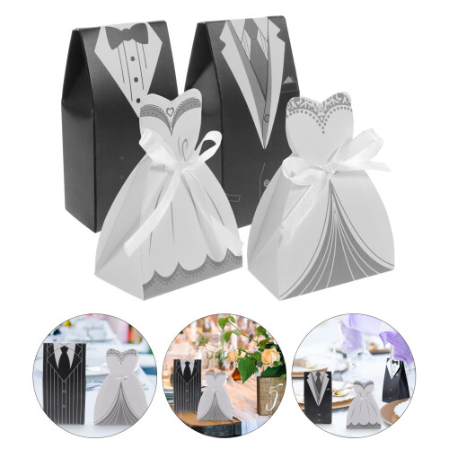 Boîtes à dragées décoratives pour la mariée - 100 pièces 2
