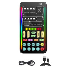 I9 Voice Changer Multipel Ljudeffekt Live Ljudkort Ultratunna BäRbara Live Sound Card Mic Voice Changer