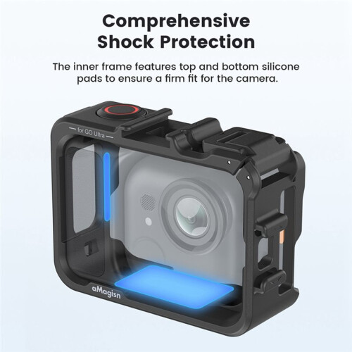 AMAGISN Plastic Camera Rabbit Cage Expansion Frame Protective Shell Cage for  Go Ultra Camera Protection Light Gray 1