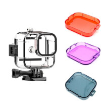 Waterproof Case Protector Housing Cover Shell 3 Color Lens Filters for  Hero 11  Camera Accessories