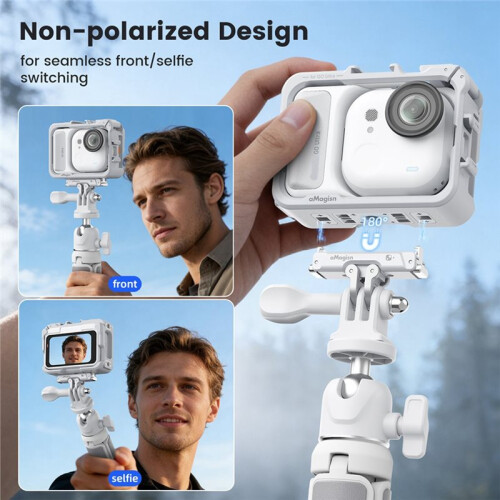 AMAGISN Plastic Camera Rabbit Cage Expansion Frame Protective Shell Cage for  Go Ultra Camera Protection Light Gray 2