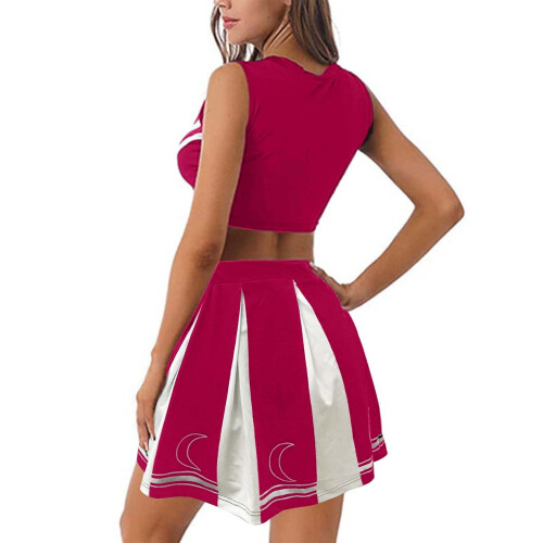 Riforla Cheerleading Μαθητή Αθλητική Ημέρα Cheerleading Διαγωνισμός Φόρεμα Φούστα με Μπλούζα 2