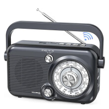 Portable AM FM Radio,1200mAh Battery Powered Radio Loud Speaker,Support Card and USB MP3 Player,Backlight