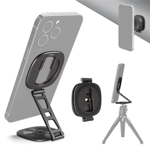 Dual Magnetic Phone Ring Holder, Foldable Magnet Cell Phone Grip Stand for  Phone 1
