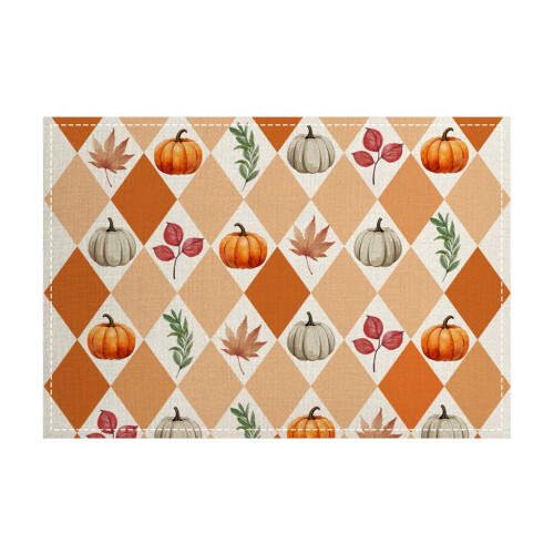 Fall Themed Linen Placemat 45x30cm 1