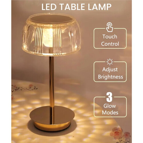 LED Table Lamp Touch Sensor Night Light USB Rechargeable Portable Bedroom Night Light Wireless Reading Lamp Restaurant 1