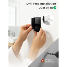 Towel Hooks for Bathrooms - 4 Pack, Matte Black Finish, T-Shaped Stainless Steel Adhesive Wall Hooks for Kitchen, Shower