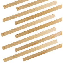 10pcs Wooden Pottery Teaching Rolling Mud Stick Guide Set -5-Size Clay Thickness Tool for Precise Measurement in Pottery