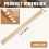 10pcs Wooden Pottery Teaching Rolling Mud Stick Guide Set -5-Size Clay Thickness Tool for Precise Measurement in Pottery 7