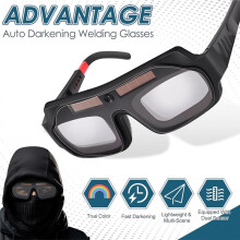 1 Set Welding Glasses Solar Welding Goggles Auto Darkening Glasses Mask with 5 Replacement Lenses