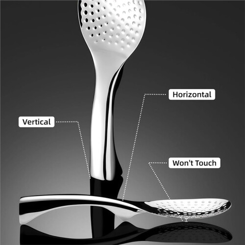 Stainless Steel Rice Paddle, Non-Stick, Ergonomic Handle, Stand- Design, Multipurpose 7.9-Inch 2