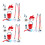 3Sets Children's Play Cleaning Set Lightweight Plastic Broom Mop Kit 5