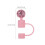 4Pcs Silicone Straw Caps for Coffee Cups with Rhinestone Decor 2