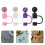 4Pcs Silicone Straw Caps for Coffee Cups with Rhinestone Decor 8