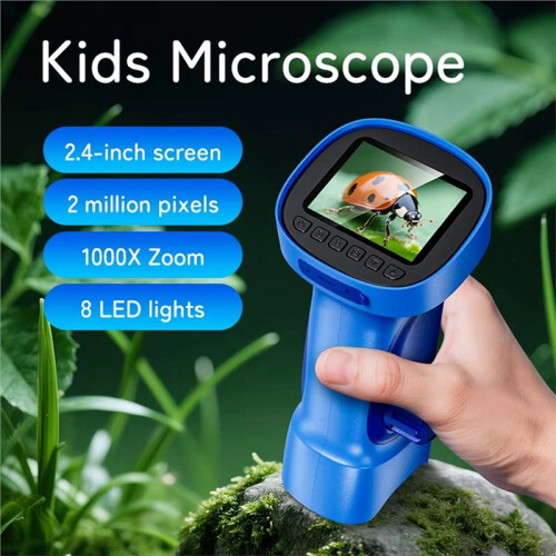 New Digital Microscope for Kids  Microscope Camera with 2.4" IPS Screen 1000x Zoom Portable Children Microscope 2