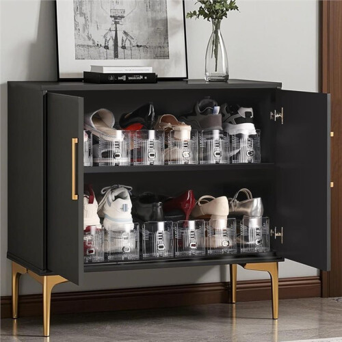 Shoe Slots Organizer 12 Pack - Shoe Stacker,3 Levels Adjustable,Space Savers 50%,Double Layer Holders for Closet 1
