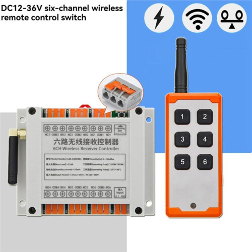 12V-36V 6CH Wireless Remote Control  Motor Distribution Box Automation Equipment Inching 1