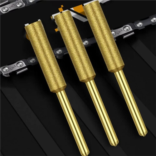 Titanium Plated Diamond Sharpener 8Pcs Chainsaw Bits Set for Electric Chainsaw, Sizes 4.8mm 2