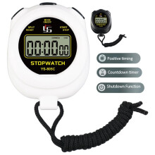 Digital Stopwatch Timer Professional Handheld LCD Chronograph Sports Stopwatch Sports Training Kitchen Timer Black