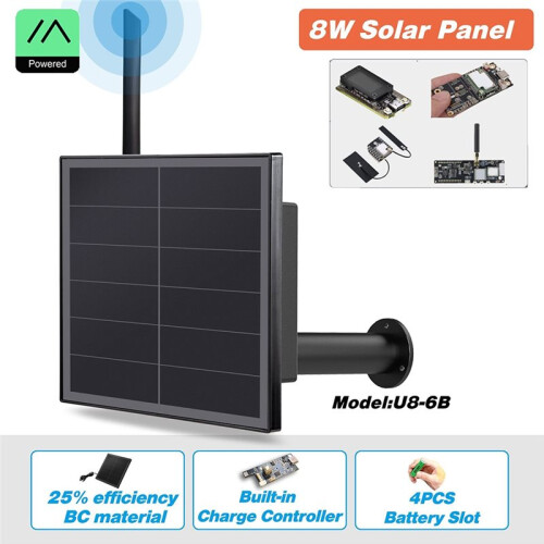 Solar Panels Support Meshtastic Communication Solar LoRa Nodes Support RAK4631 Heltec V3 Type-C 5V 1