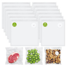 Vacuum Sealer Bags for Food,15 PCS 8.3"X8.7" & 15 PCS 10.2"X11" Vacuum Seal Bags with Air Valve for Food Storage