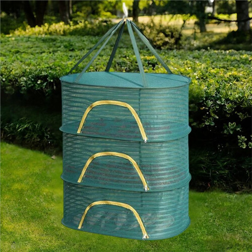70x50cmFoldable Drying Fishing Vegetable Fish Net Hanging Drying Rack Net 3Layer Clothing Drying Storage Rack Drying Net 2