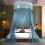 Dome Net Bed Canopy Ceiling-Mounted Foldable Ruffled 4