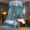 Dome Net Bed Canopy Ceiling-Mounted Foldable Ruffled 6