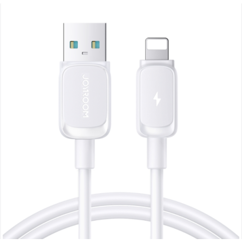 2.4A USB-A to Lightning Fast Charging Data Cable 1.2m White