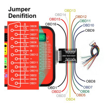 WOYO ECU Testing Tool with 2pcs Built-in 120 Ohm Resistor,Provide ACC Power, CTB007 Mobile Support Rechargerable Battery
